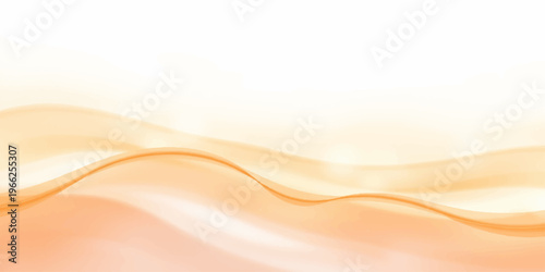 Abstract orange wave background with flowing gold lines and yellow curves creates a vibrant motion texture illustration for a modern art vector backdrop
