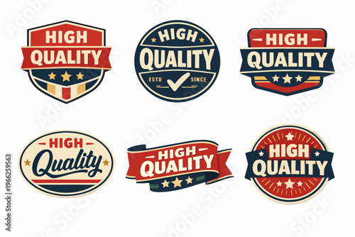 High quality vintage labels collection, offering badges and stickers for premium products and loyalty