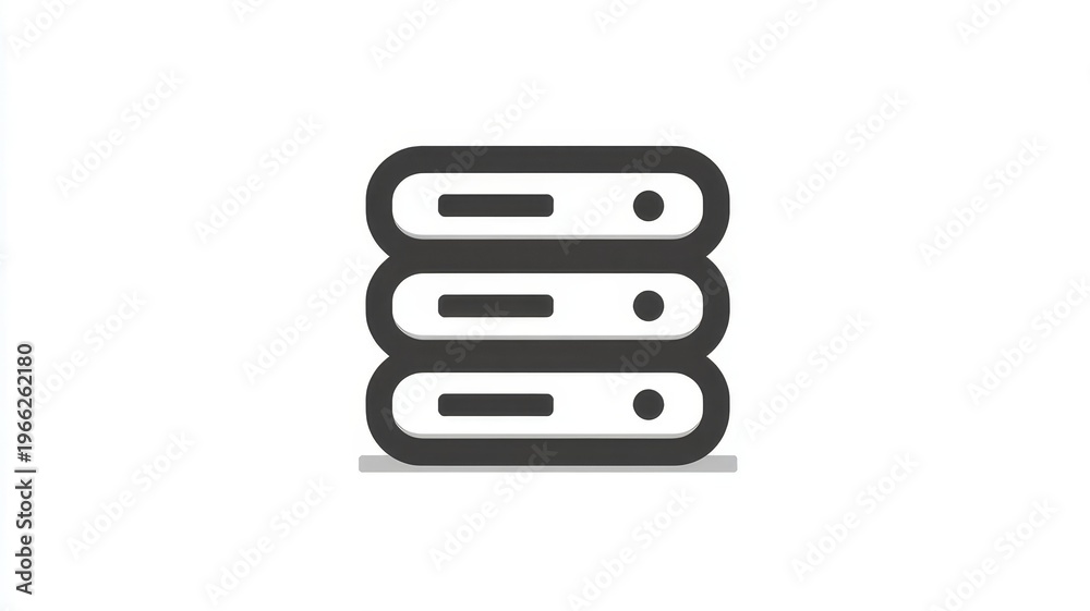 Fototapeta premium Stacked server units stand neatly aligned