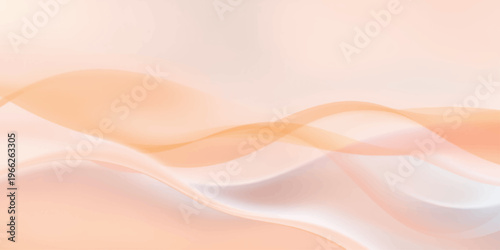 A smooth pink silk wave flows across this abstract vector background illustration, featuring a soft satin texture and liquid curves for a light flowing fabric textile design wallpaper