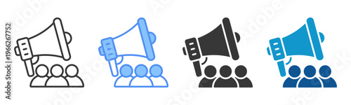 Audience Icon Set Multiple Style Collection