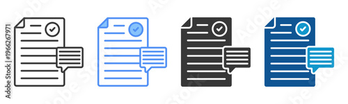 Book Review Icon Set Multiple Style Collection