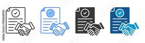 Agreement Icon Set Multiple Style Collection