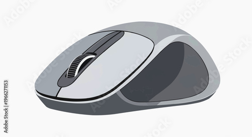 A sleek and modern computer mouse in a minimalist design