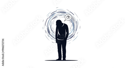 Person experiencing mental health issues and anxiety.