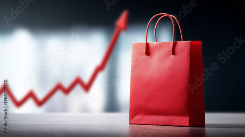 Red Shopping Bag & Growth A...