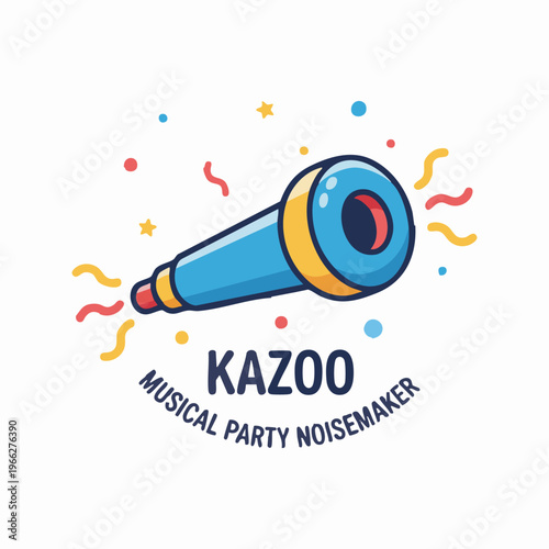 kazoo musical party noisemaker logo