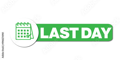 Last Day Sale Bag Icon Vector