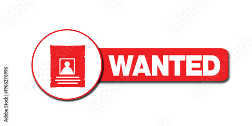 Wanted button Poster Vector