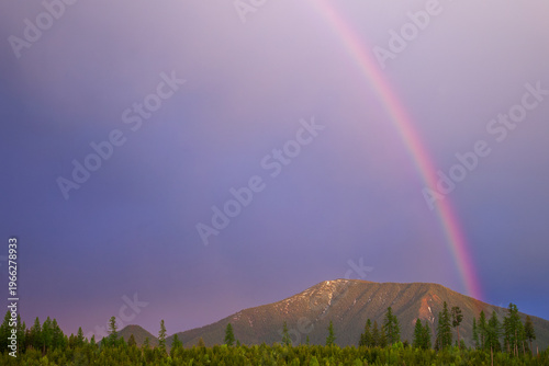 rainbow in the mountains