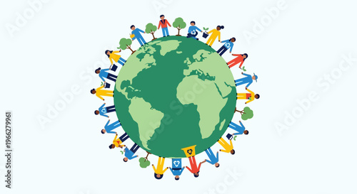 Diverse people around the globe united.