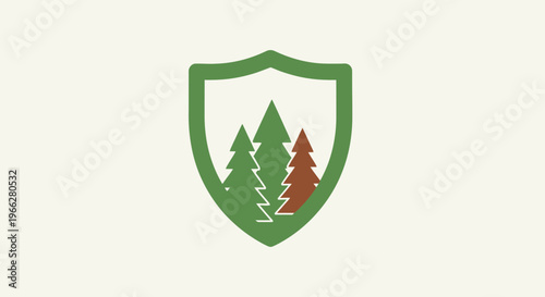 Green Shield with Tree Logo.