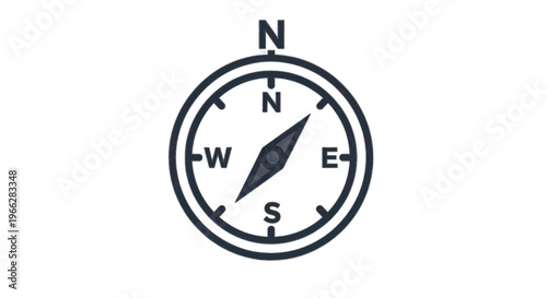 Vector illustration of compass icon vector illustration on transparence background