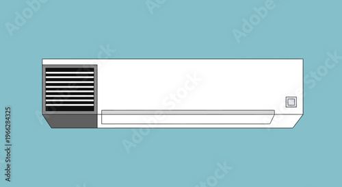 Air Conditioner Unit Closeup View.