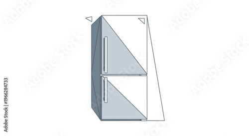 Glass shelf with two levels.