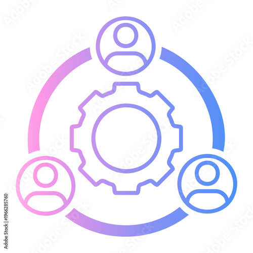 synergy Line Gradient Icon