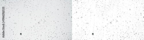 Clear water droplet pattern isolated on transparent background