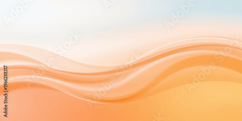 An abstract orange and yellow vector illustration features bright sun-like curves and golden wave patterns in a motion-filled wallpaper design