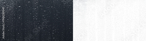 Realistic rain water droplets texture on transparent glass