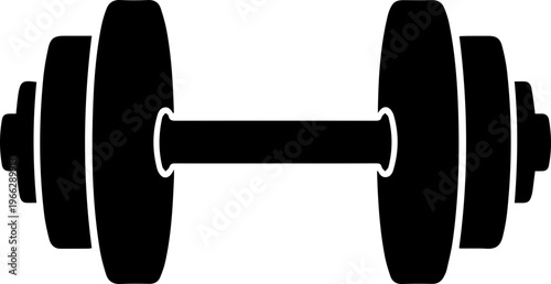 Get stronger with this sleek dumbbell illustration, perfect for fitness promotions and health campaigns for a healthy lifestyle and goals