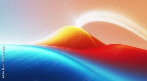 Abstract Digital Waves Flowing Seamlessly Glowing Smooth Forms Futuristic Digital Art Cinematic Motion Background