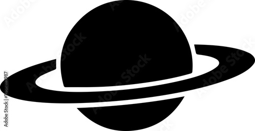 Explore the cosmos with this modern planet icon perfect for space themed designs and astronomy projects needing a clean, professional touch