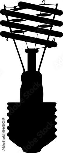 Innovative filament lightbulb silhouette symbolizes bright ideas, creativity, and modern energy solutions for dynamic projects