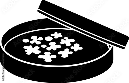 Microbiology petri dish with bacterial colonies, essential tool for scientific research and medical discovery