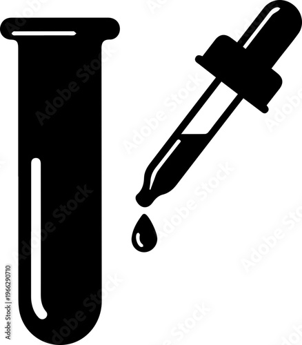 Essential laboratory equipment a precise dropper adding liquid to a scientific test tube for research and discovery