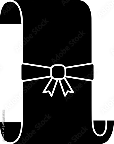 Elegant scroll tied with a classic ribbon, perfect for announcing special events, achievements, or important decrees.