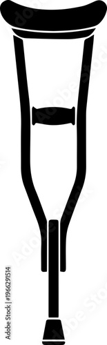 Essential medical crutch for mobility assistance and recovery after injury, providing vital support for healing journeys