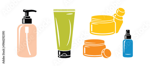Style of Lotion Icon set


