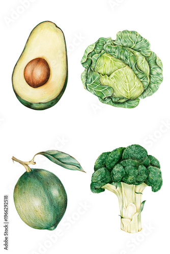 Organic vegetables illustration png raw food sticker mixed