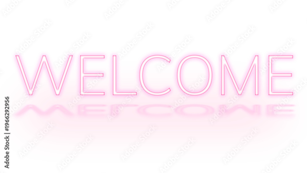 Φωτογραφία Png Welcome word neon pink font typography