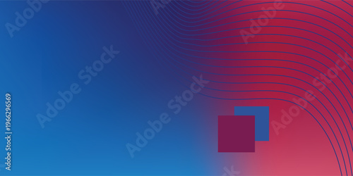 Blue purple red gradient mesh abstract background with wavy blended lines nice for wallpaper or banner