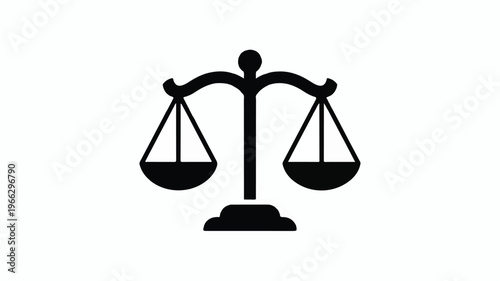 balance scale icon symbol for justice and equality