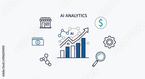 AI Analytics Business Intelligence Concept.