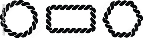 Rope silhouette, rope symbol, rope vector, rope icon, rope outline.
