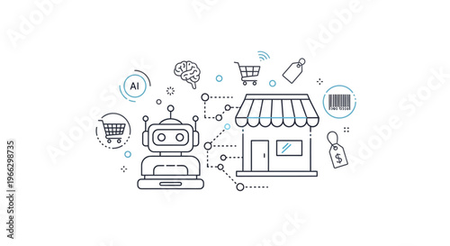 Ecommerce shopping online store technology.