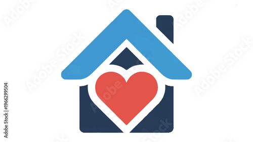 house with heart symbol inside  home sweet home
