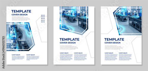 Cover templates for brochures, A4, pamphlets, booklets, cover designs, books, and brochure covers. background with clean modern geometric cuts.