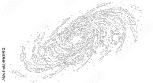 Abstract illustration of a galaxy on a white background concept design