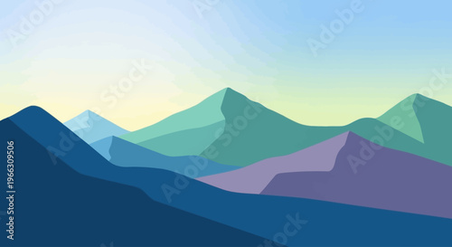 Mountain Range Landscape View High.