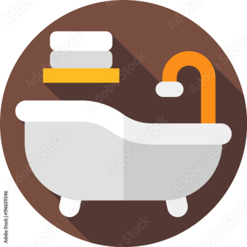 Classic White Bathtub Icon