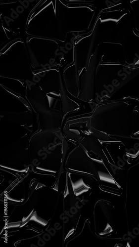 Black Glossy Abstract Loop Vertical Dark Texture Motion Background