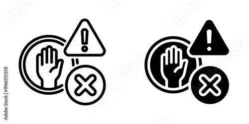 Restrictions icon, element icon for design branding, print, and digital media