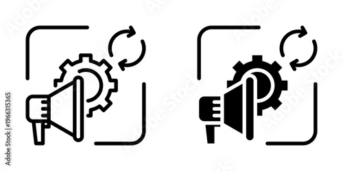 Marketing automation icon, element icon for design branding, print, and digital media