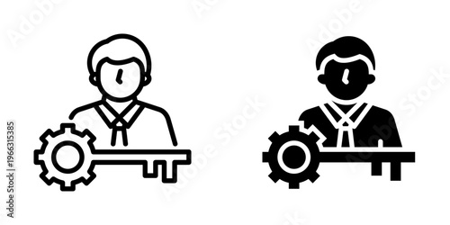 Key person icon, element icon for design branding, print, and digital media