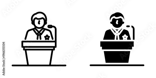 Politician icon, element icon for design branding, print, and digital media