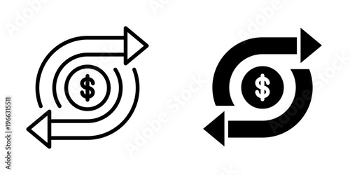 Transactions icon, element icon for design branding, print, and digital media